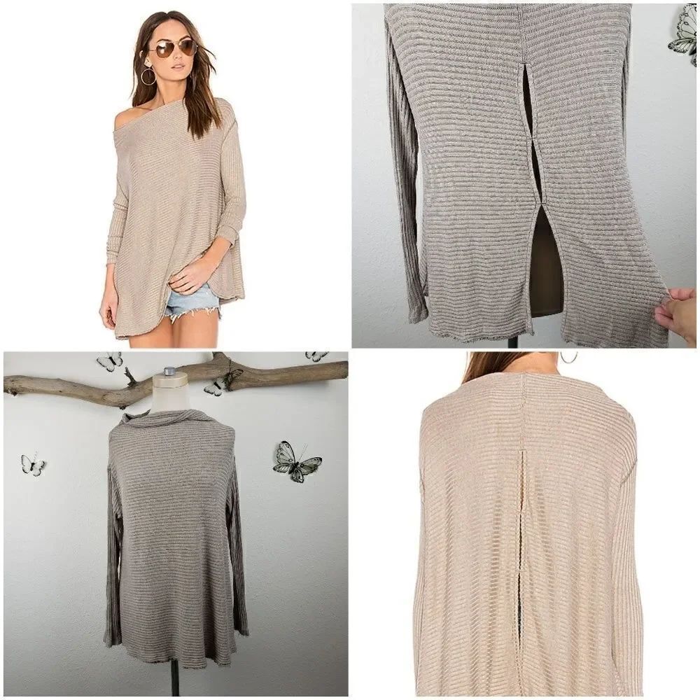 Free people Lover rib thermal top taupe